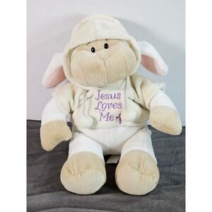 GANZ Hoodie Lamb Jesus Loves Me Plush‎ HE9747